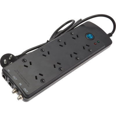 PT8012 8WAY SURGEPROTECTED POWERBOARD WITH EMI & RFI PROTECTION JACKSON PT8012