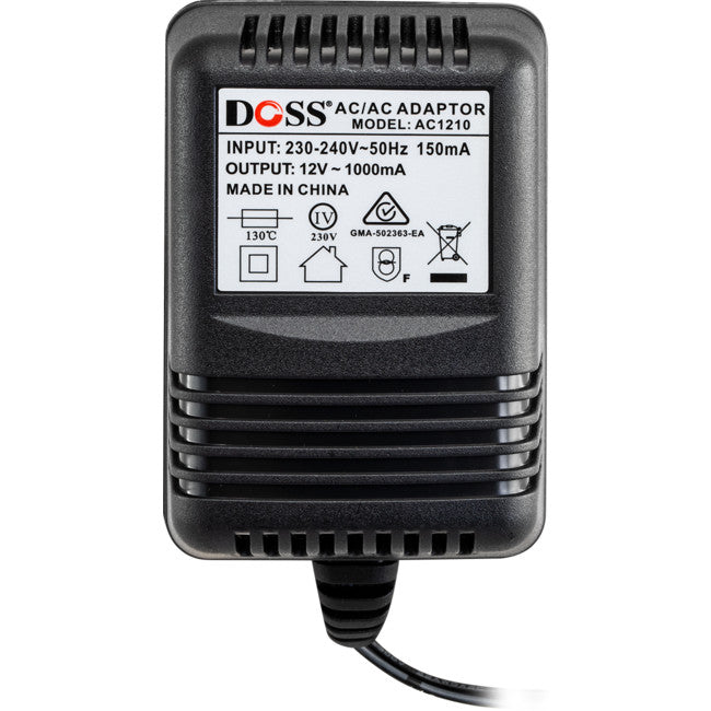 AC1210 12VAC 1.0A AC POWER SUPPLY 2.1MM PLUG POWERTRAN 33770080
