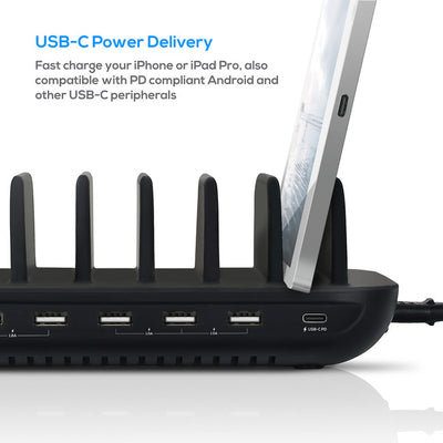 MBCHGR7U 7 PORT USB CHARGER AND HOLDER 60W USB-C GORILLA MBEAT MB-CHGR-7U