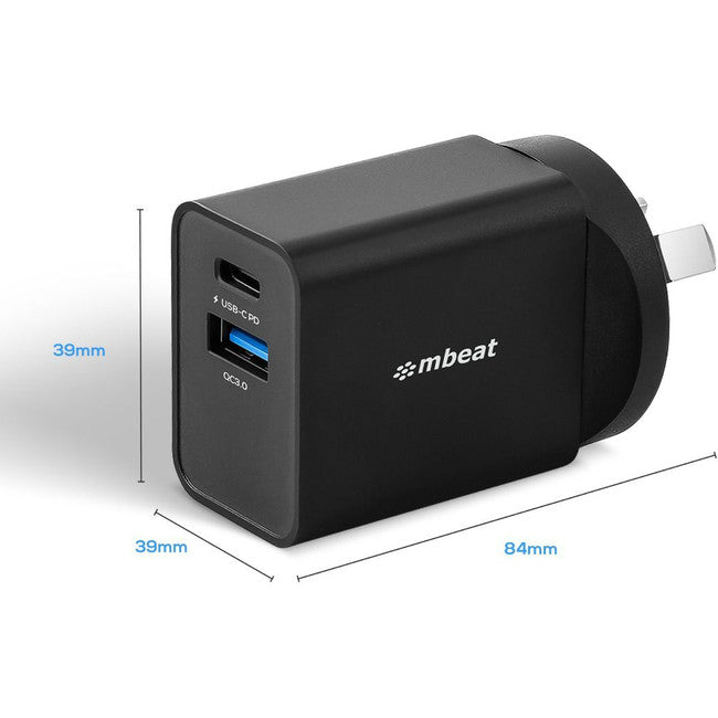 PQC18B 18W USB-C PD AND QC3.0 CHARGER GORILLA POWER MBEAT 33774460