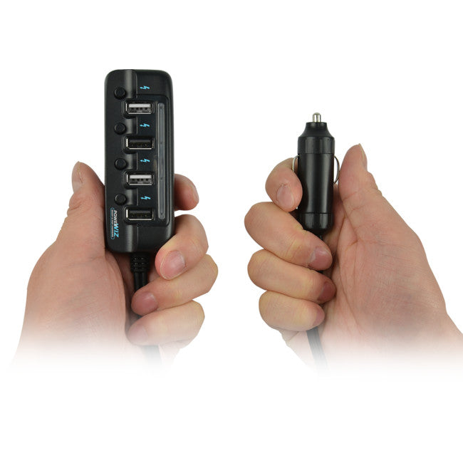 USBC480 4 PORT USB RAPID CAR CHARGER 8A 40W MBEAT MB-USBC480.