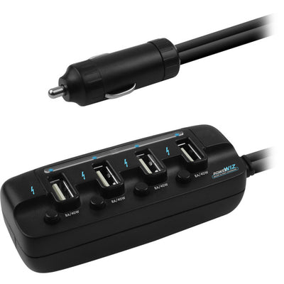 USBC480 4 PORT USB RAPID CAR CHARGER 8A 40W MBEAT MB-USBC480.