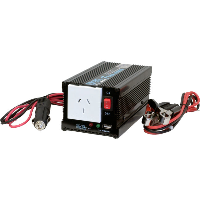 PIN300USB 300W 12V DC - 240V AC INVERTER WITH USB 500MAH OUTPUT DOSS DOSS