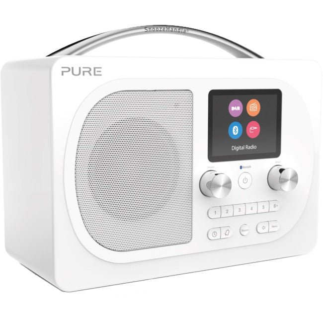EVOKEH4W PORTABLE DAB+ FM RADIO WHITE BLUETOOTH PRESTIGE EDITION PURE 153023