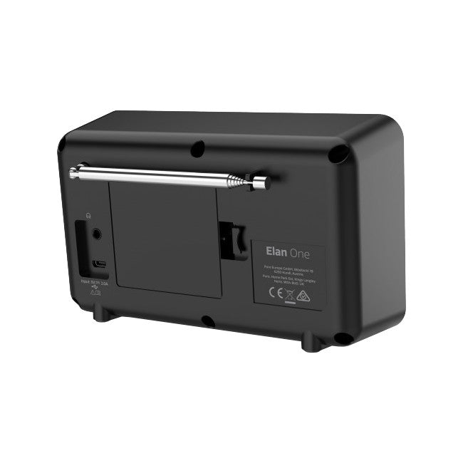 ELANONEBL PORTABLE DAB+ RADIO WITH USB BLACK PURE 248309