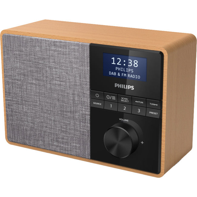 TAR5505 WOODEN CABINET DAB RADIO BLUETOOTH KITCHEN TIMER PHILIPS TAR5505/79