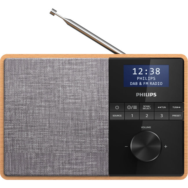 TAR5505 WOODEN CABINET DAB RADIO BLUETOOTH KITCHEN TIMER PHILIPS TAR5505/79
