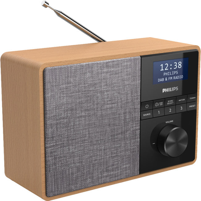TAR5505 WOODEN CABINET DAB RADIO BLUETOOTH KITCHEN TIMER PHILIPS TAR5505/79