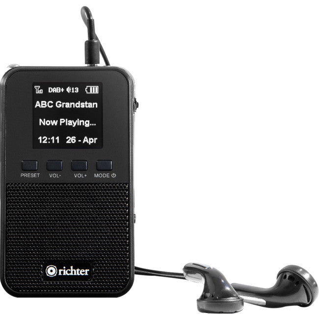 RR10 DAB+ FM POCKET DIGITAL RADIO 40 PRESETS SPK HEADPHONE RICHTER RR10 POCKET