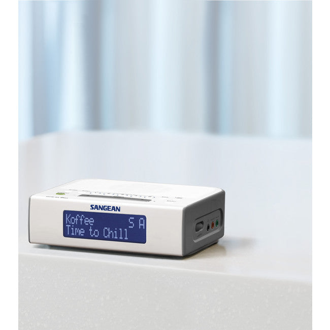 DCR89+ BASIC DAB+/ FM BEDSIDE CLOCK RADIO, WHITE - SANGEAN SANGEAN DCR-89+