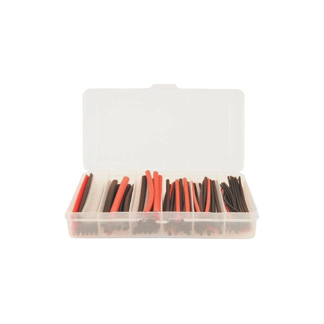 HSP160 - 160 PIECE HEAT SHRINK PACK - PLASTIC STORAGE CASE kit - DURATECH