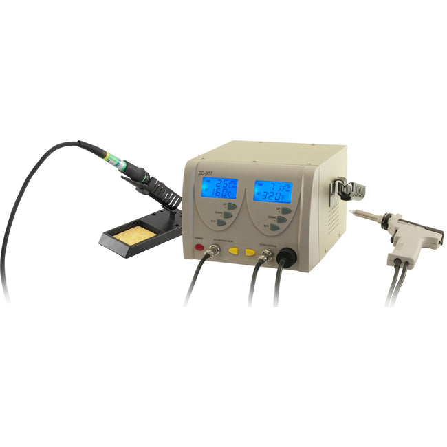ZD917 SOLDERING/ DESOLDERING STATION 2-IN-1 / DUAL LCD DISPLAY DOSS 89-1712 (ZD-917)