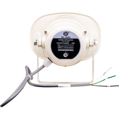 SC10AH - 10W 100V HORN SPEAKER IP66 - SQUARE ABS U SHAPE BRACKET - SHOW