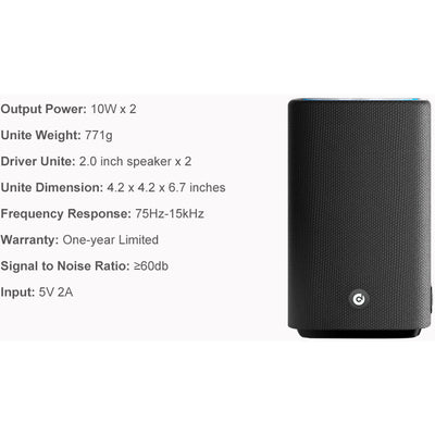 WB118 POWERBOX BLUETOOTH SPEAKER FOR AMAZON ECHO 2ND GEN. DOSS WB118