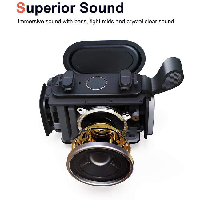 WB97BLK E-GO BLUETOOTH SPEAKER IPX6 WATERPROOF BLACK DOSS 39814730