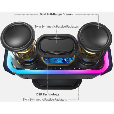 WB20BLU SOUNDBOX PRO+ SPEAKER BLUETOOTH PORTABLE BLUE DOSS WB20