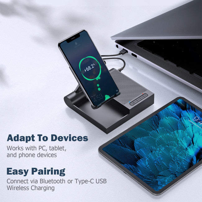 WB326 FREETALK BLUETOOTH SPEAKER PHONE STAND WIRELESS CHARGER DOSS