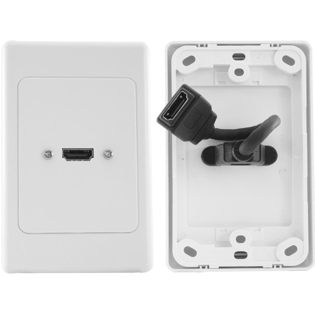 HDMI1FLEX 1X HDMI VERTICAL WALL PLATE FLEXIBLE THIN WALL REAR SOCKET PRO2