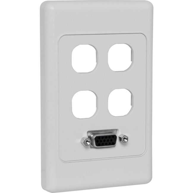 P5982 VGA WITH 4 GANG WALL PLATE Socket to Socket DYNALINK P5982