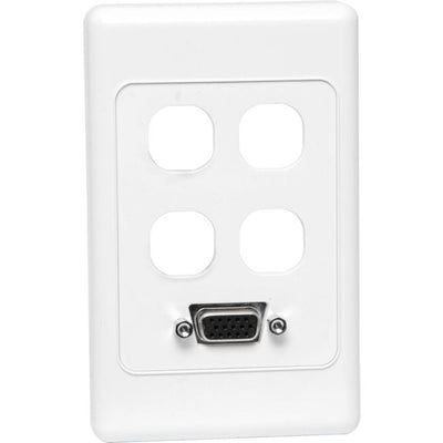 P5985 VGA WITH 4 GANG WALL PLATE FLEXIBLE CONNECTION DYNALINK P5985