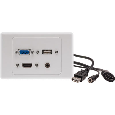 PRO1345 HDMI VGA USB 3.5mm AUDIO WALL PLATE PRO2