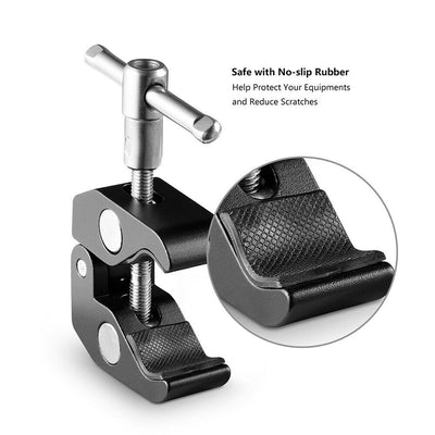 SmallRig Super Clamp with 1/4" 3/8" Thread for Cameras Lights Cross Bars Mic Stands etc.