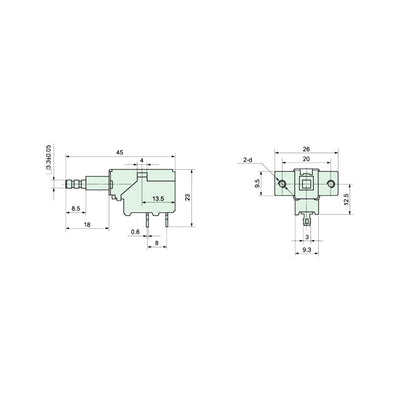 SP3590 SPST PUSH BUTTON POWER SWITCH ON/OFF AC 250V 5A / KDC-A10-1 KDC-A10-1