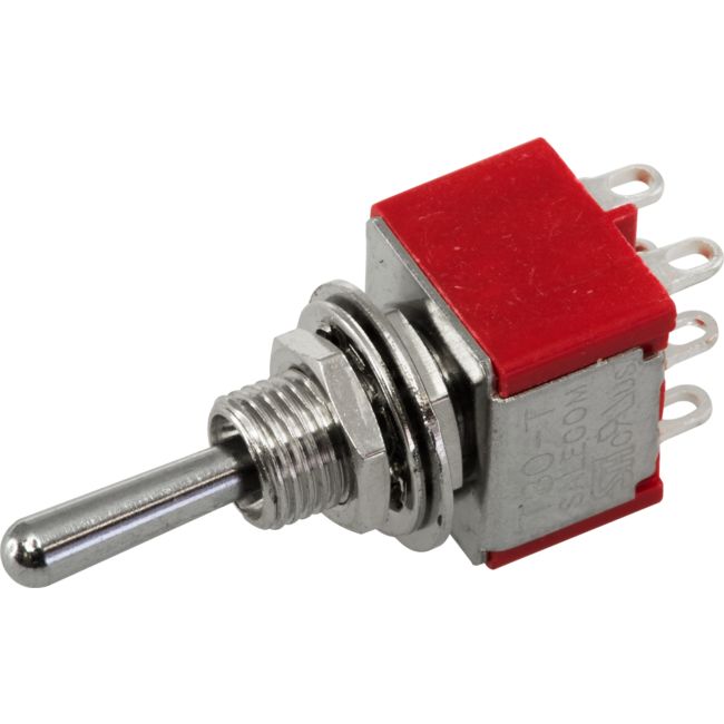 ST2532 MINI TOGGLE SWITCH DPDT-CO ON - OFF - ON T8012