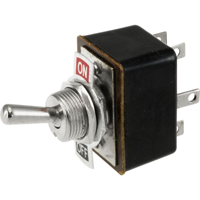 ST6901 - DPDT 3A METAL TOGGLE SWITCH - ON - OFF INDICATOR PLATE
