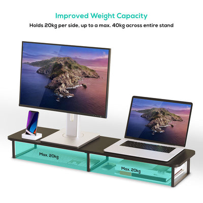 MSTD03 - DUAL MONITOR RISER BLACK - ACTIVIVA - MBEAT