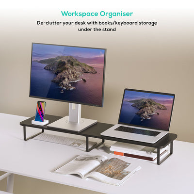 MSTD03 - DUAL MONITOR RISER BLACK - ACTIVIVA - MBEAT