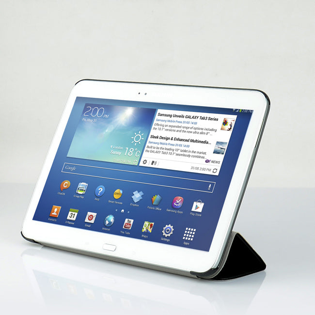 T3-10CASBLK GALAXY TAB3 10" SLIM CASE BLK TRI-FOLD MBEAT MBEAT MB-CAS-T310BLK