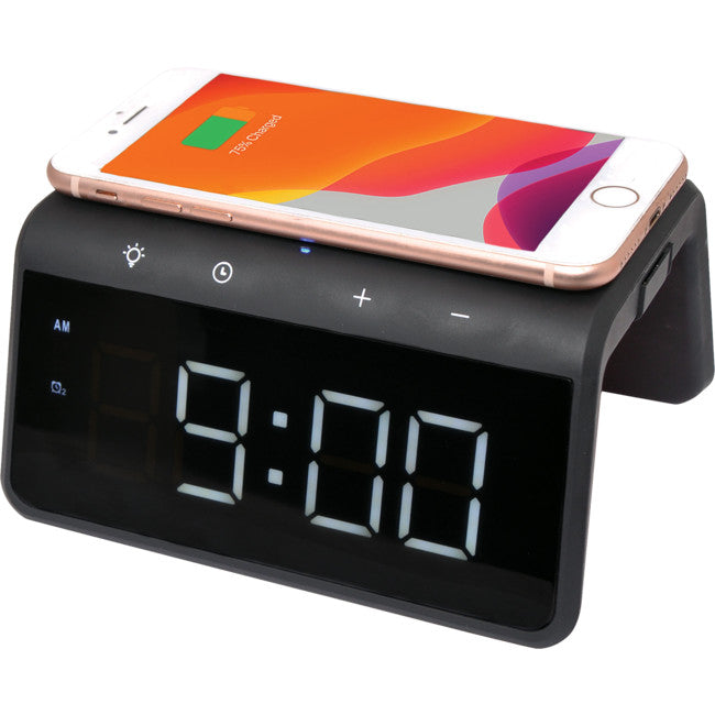 D2320 USB ALARM CLOCK WITH QI CHARGE POWERTRAN D2320