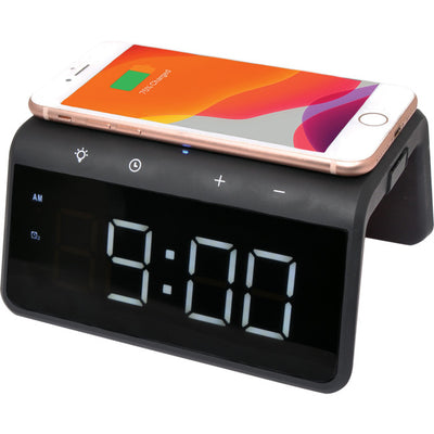 D2320 USB ALARM CLOCK WITH QI CHARGE POWERTRAN D2320