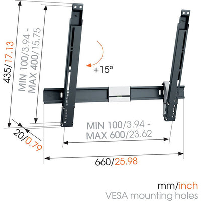 THIN515 40"-65" 25K TILT TV WALL MOUNT 2CM ULTRA THIN BRACKET VOGEL'S THIN515