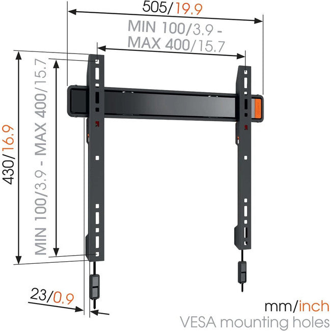 WALL2205 32"- 55" FIXED WALL TV MOUNT VOGEL'S- 50KG VOGEL'S WALL2205B