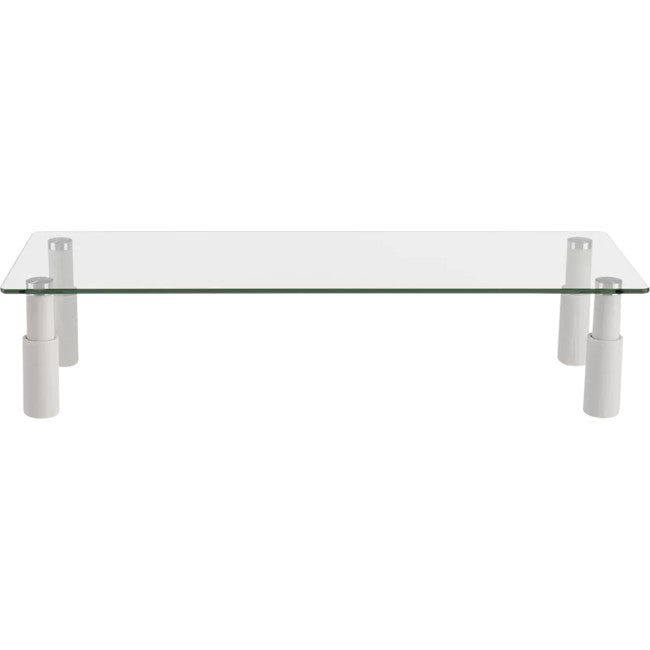 ESS101 GLASS MONITOR DESK RISER RECTANGULAR ERGOVIDA ESS-101