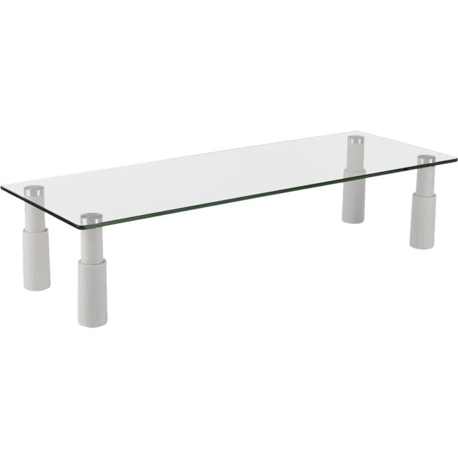ESS101 GLASS MONITOR DESK RISER RECTANGULAR ERGOVIDA ESS-101