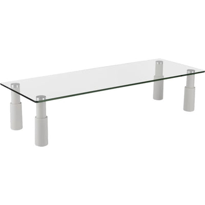 ESS101 GLASS MONITOR DESK RISER RECTANGULAR ERGOVIDA ESS-101