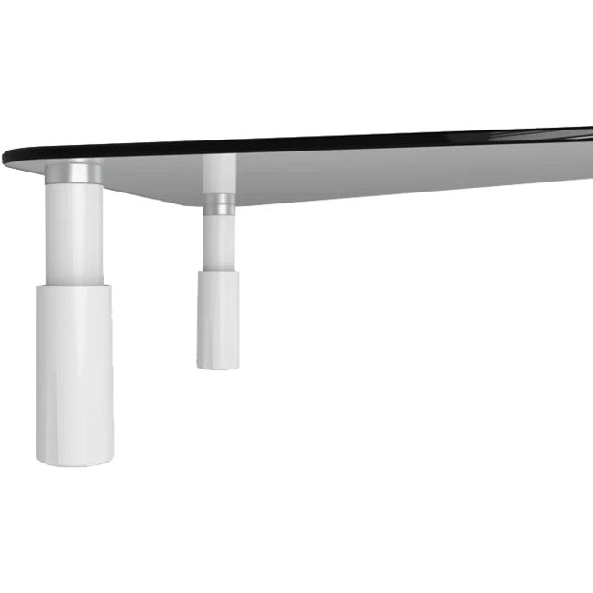 ESS101 GLASS MONITOR DESK RISER RECTANGULAR ERGOVIDA ESS-101
