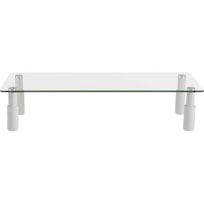 ESS101 GLASS MONITOR DESK RISER RECTANGULAR ERGOVIDA ESS-101