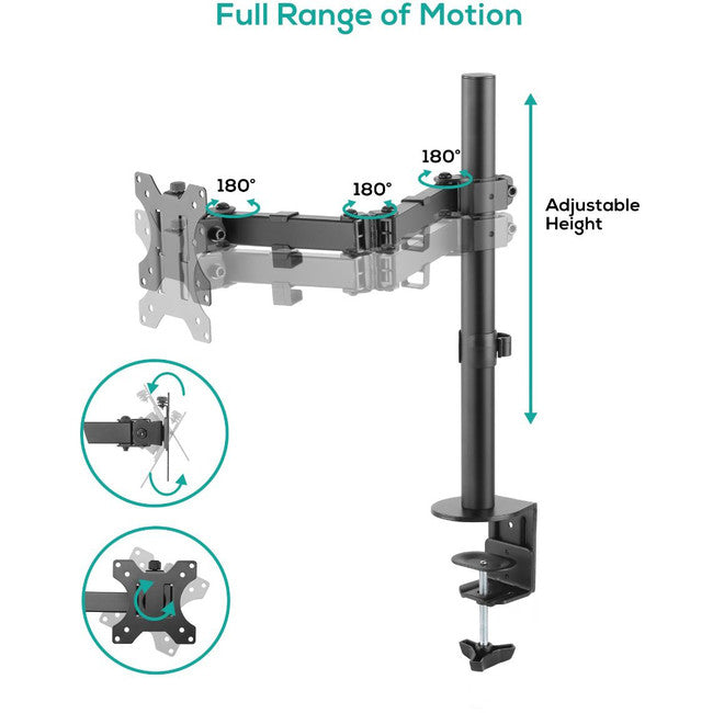 SC01K - ACTIVIVA SINGLE MONITOR ARM - DOUBLE JOINT - MBEAT
