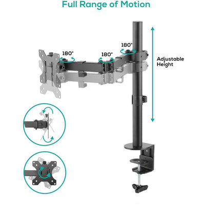 SC01K - ACTIVIVA SINGLE MONITOR ARM - DOUBLE JOINT - MBEAT