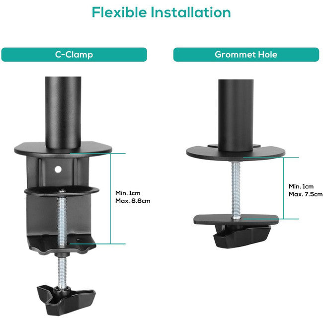 SC01K - ACTIVIVA SINGLE MONITOR ARM - DOUBLE JOINT - MBEAT