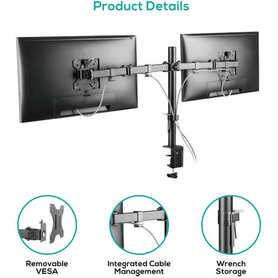 DC01K - ACTIVIVA DUAL MONITOR ARM - DOUBLE JOINT - MBEAT