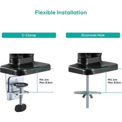 DGC01K - GAS SPRING DUAL MONITOR ARM - ACTIVIVA - MBEAT