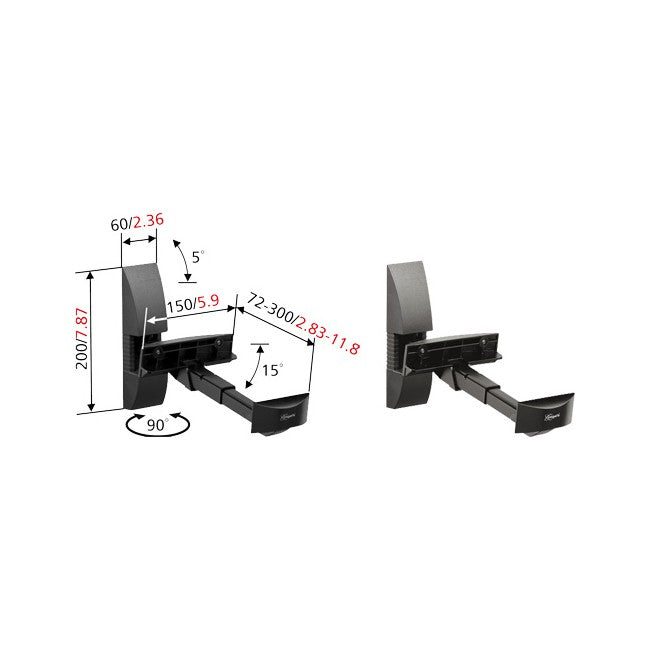 VLB200 MEDIUM SPEAKER BRACKET MAX 20KGS VOGEL'S VLB200