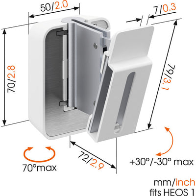 SOUND5201W WHITE WALL MOUNT TO SUIT HEOS1 VOGEL'S SOUND 5201 WHITE