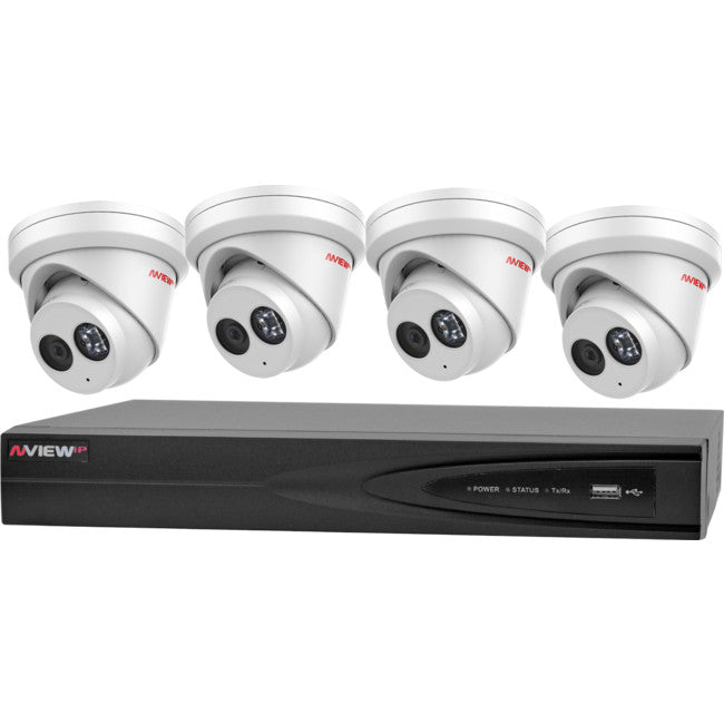 104-202 6MP IP CCTV KIT NVIEW 8CH NVR & 4 TURRET CAMERAS NESS 104-202B