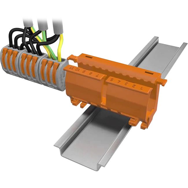222-500 222 SERIES MOUNTING CARRIER DIN RAIL MOUNT ORANGE WAGO WAGO 222-500